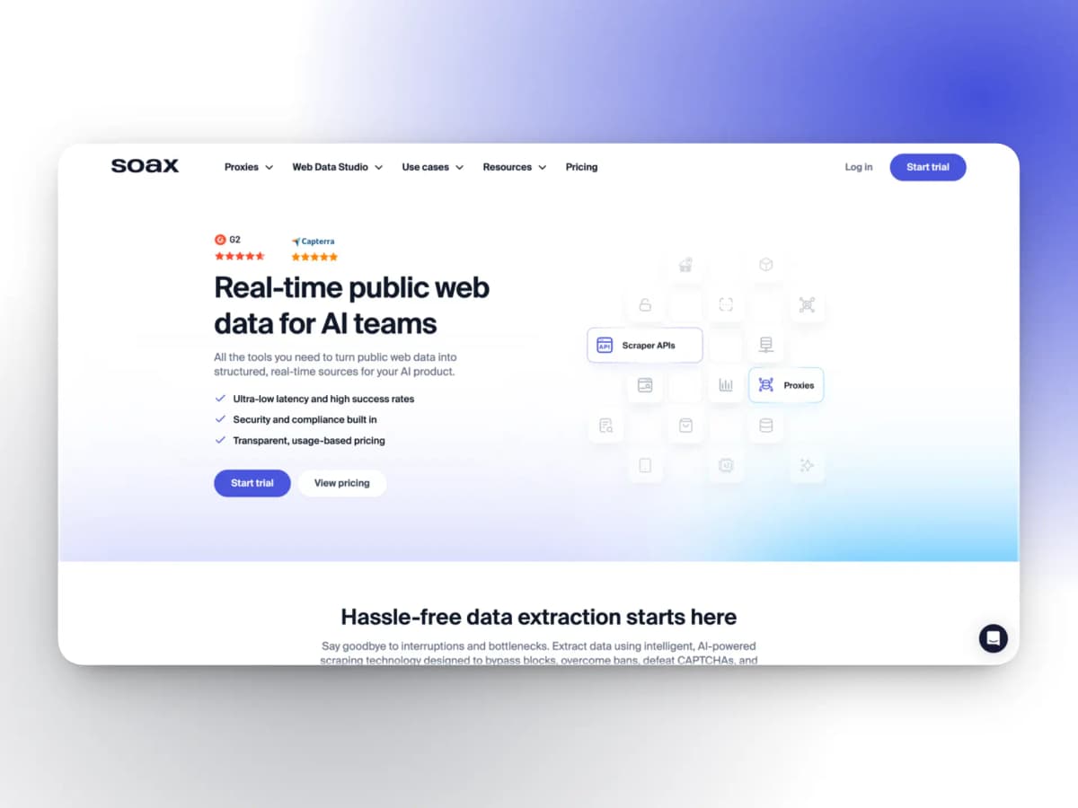 SOAX - project preview